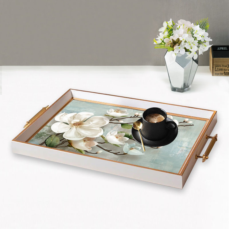 Elegant Glass Tray, 19.7 x 11.4 x 1.4 inches | 100% Durable Glass Construction | Easy to Clean with Damp Cloth | Ideal for Serving, Decorative Display, and Organizing | Stylish Addition to Home Décor