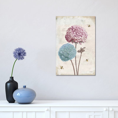 Geranium Study, Pink Flower II by Katie Pertiet - Wrapped Canvas Painting