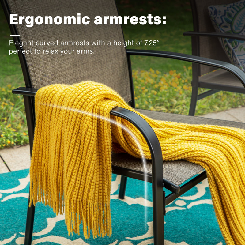 Sumeka Powder Coated Steel Outdoor Dining Armchair
