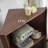 Nut-Brown Solid + Manufactured Wood Corner cabinet