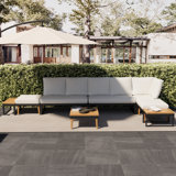 Ensemble de conversation pour patio avec repose-pieds