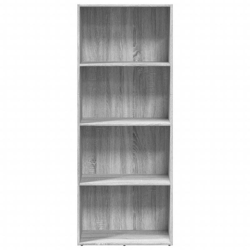 Analuisa Bookcase, Grey Sonoma, (3 Shelves) 152cm H x 60cm W x 30cm D