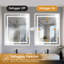 Miroir de salle de bain sans cadre à DEL, miroir intelligent-1632435961