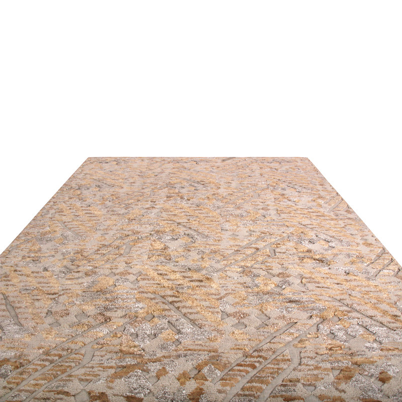 Rug & Kilim’S Scandinavian Geometric Beige Brown Wool Pile Rug, Rectangle 12' x 15'
