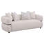 Canapé à accoudoirs arrondis en tissu beige de 84 po Caruthers