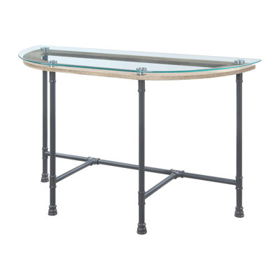 Console Diomedes de 46,6 po de largeur avec plateau en verre