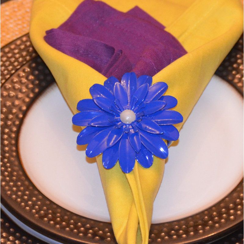 Ensemble de 8 serviettes (perle bleue), bleu