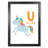 Alphabet Animals, U Is For Unicorn - Single Picture Frame Print-39168896-39205890