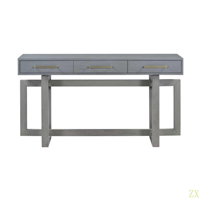Elegant Console Table With Three Drawers, Extra Long Entryway Table For Entryway, Hallway, Living Room, Foyer, Corridor