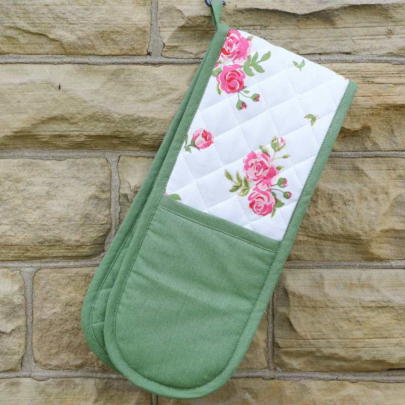 Marlow Home Co. Lavin Floral Cotton Oven Mitt