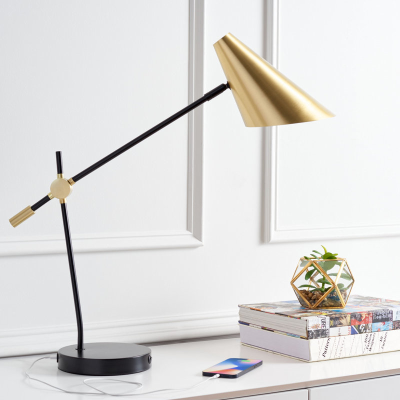 Lampe de bureau 26 po avec USB Aleksandra