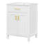 Meuble-lavabo moderne de 48 pouces avec lavabo en céramique, portes à fermeture en douceur, tiroir rabattable, tablettes de porte à double couche, solution de rangement élégante-575443076
