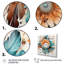 «Blue Dreamcatcher's Bouquet», ensemble d'art mural sur toile-93338986