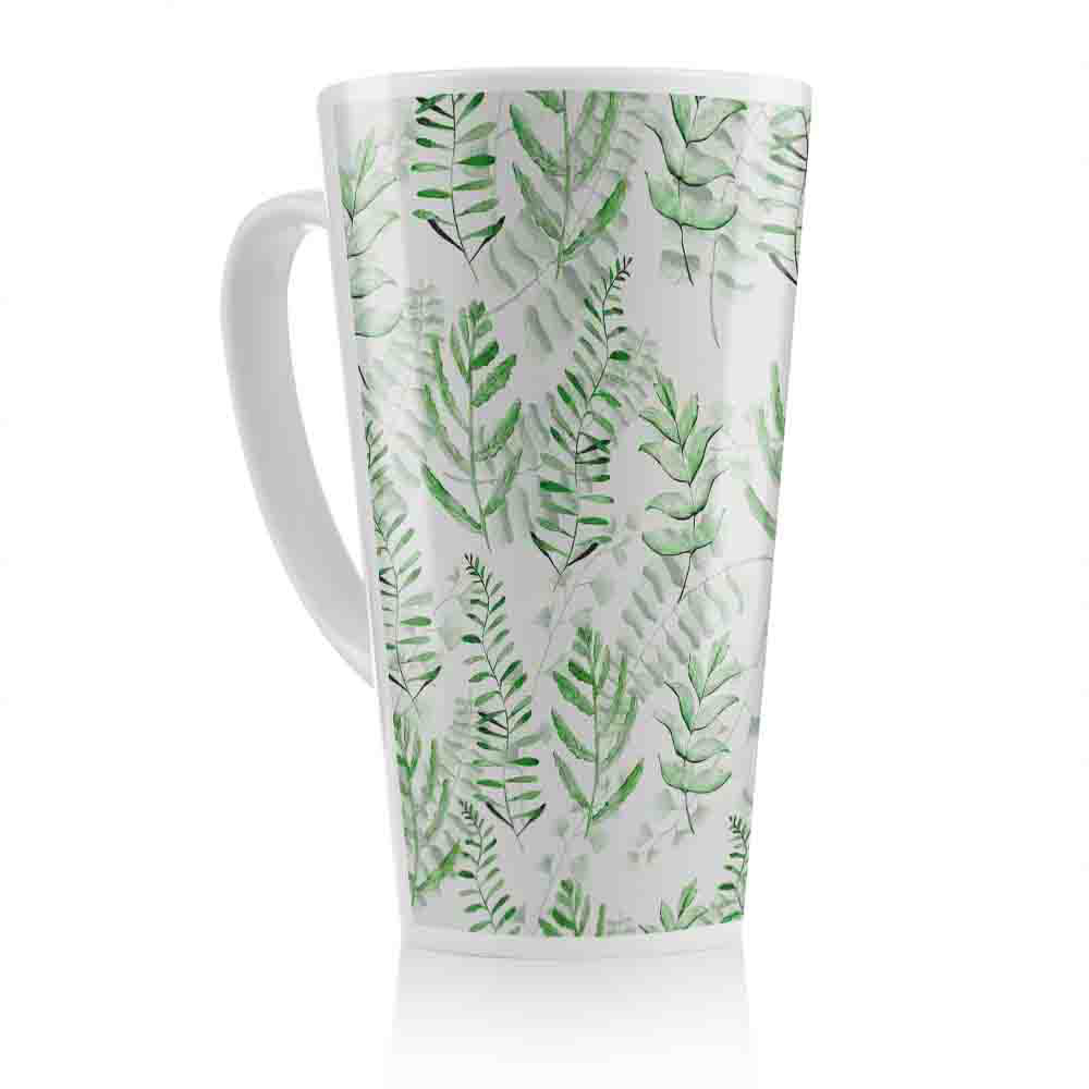 Fern Watercolour Latte Mug