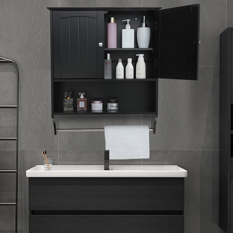 Romella Bathroom Cabinet, Black