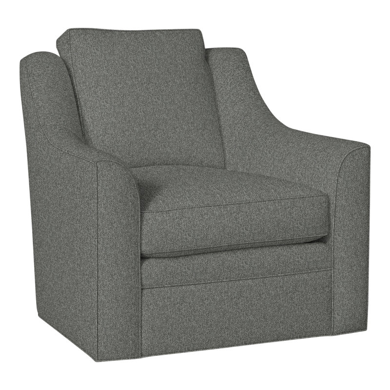 Fauteuil pivotant American Bungalow Nicholas, Étain Ian