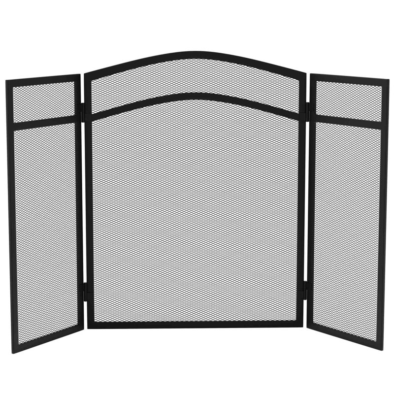 Milton 3 Panel Steel Fireplace Screen