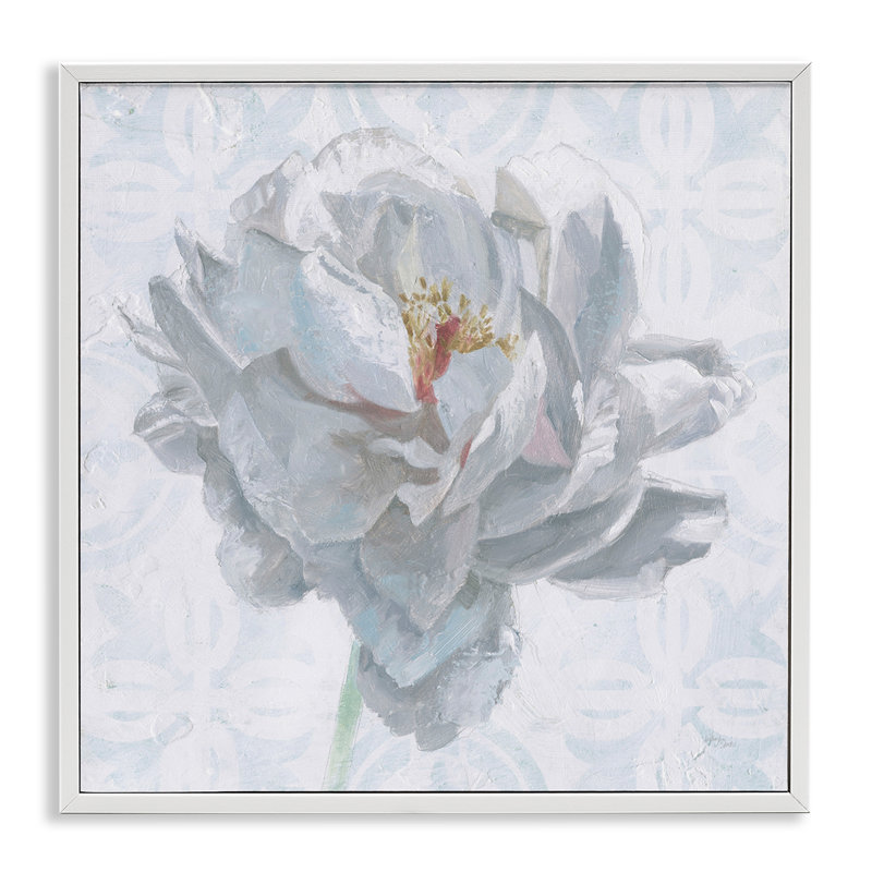 Pivoine blanche sublime par Wellington Studio bg-010, Giclée encadrée blanc bord de mer, H 17 po x l 17 po