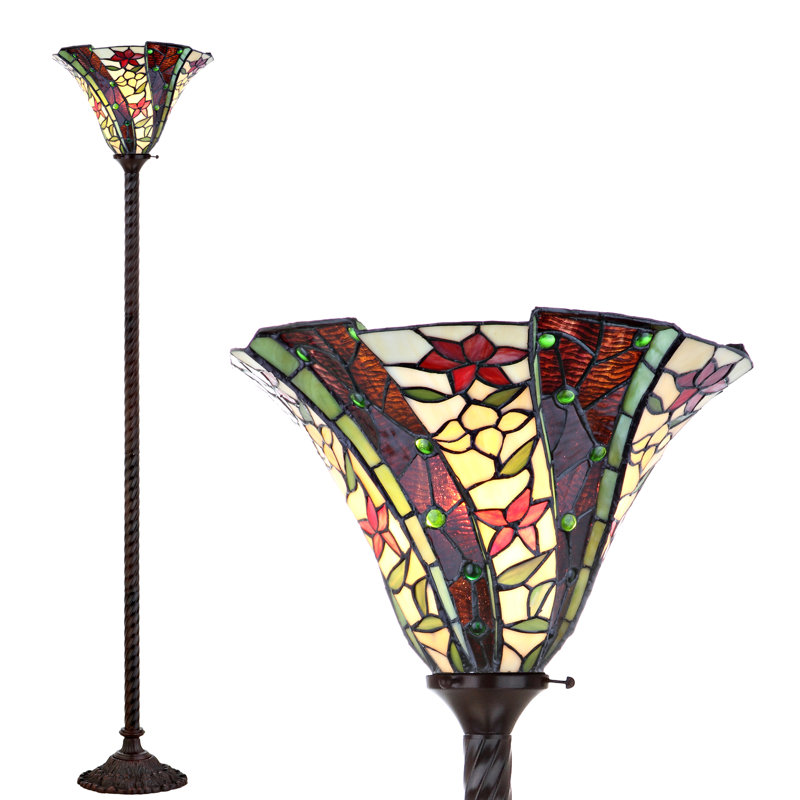 Orvis 71'' Brown Torchiere Floor Lamp
