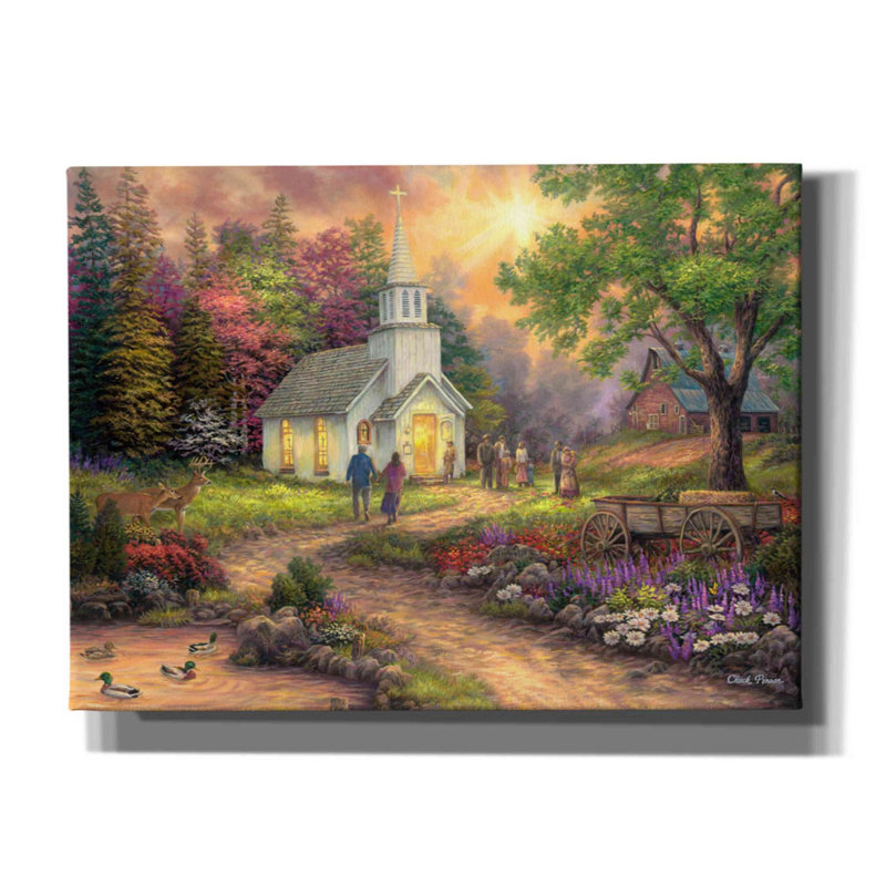 "Force le long du voyage" par Chuck Pinson, art mural sur toile, L 54 po x H 40 po x P 1,5 po