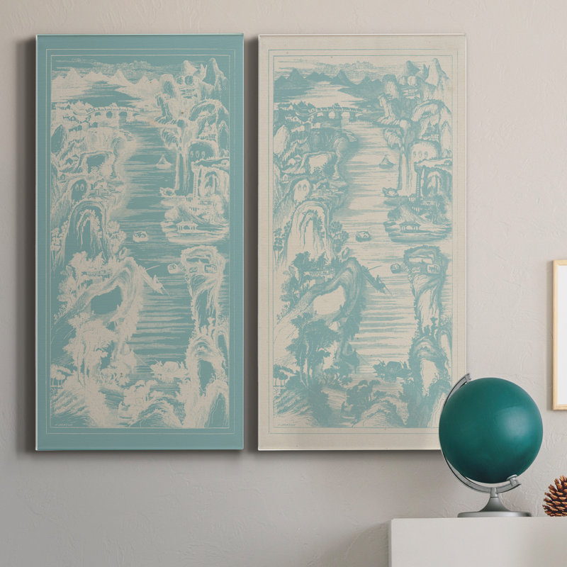Ensemble de 2 peintures sur toile tendues, H 16 po x l 16 po x P 1 po