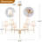 Agathon Transitional Modern Chandelier With White Fabric Shades-430269939