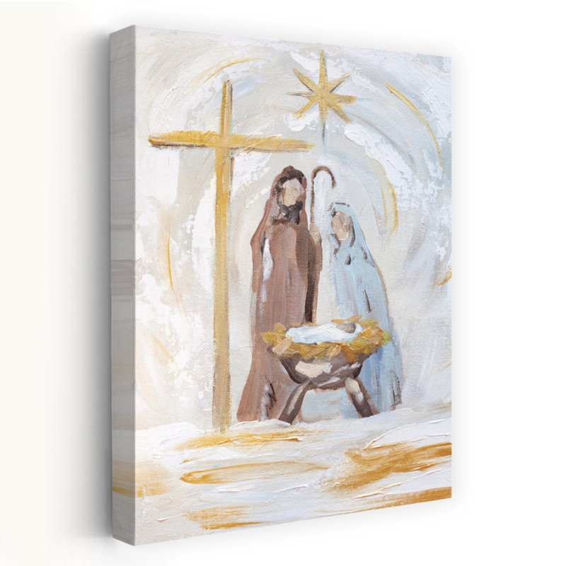 Nativité subtile abstraite, paysage contemporain, art naturel, H 24 po x l 16 po