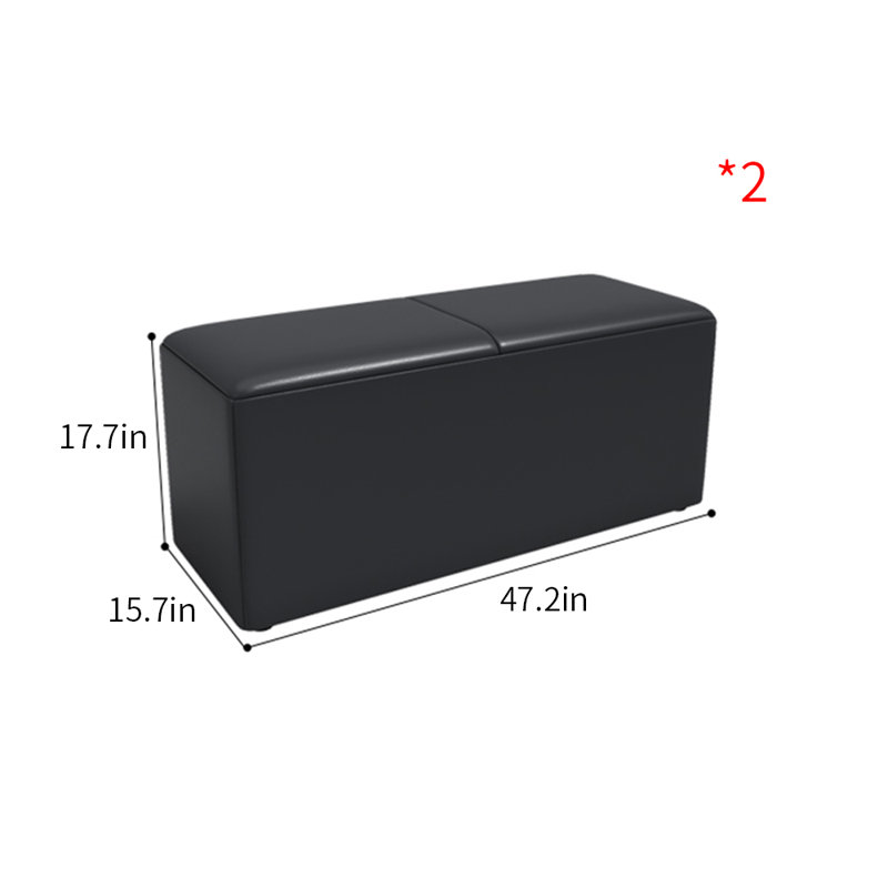 Banc rembourré en similicuir Lakrista