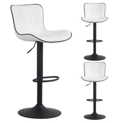 Tabouret de bar pivotant en similicuir