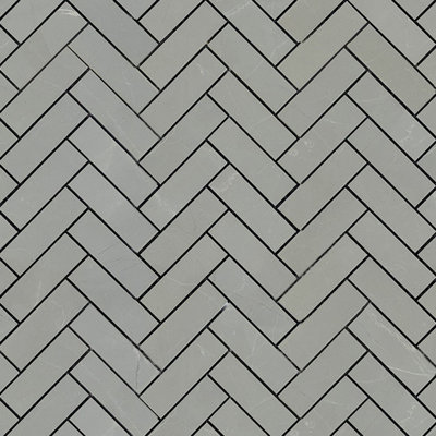 Tuscany Marble 1x3 Herringbone Mosaic Polished Amani Grey