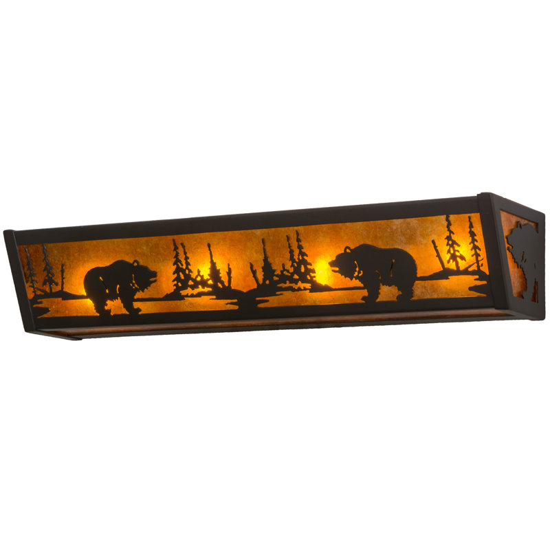 Rustic Lodge 4 - Light Bath Bar, Bronze