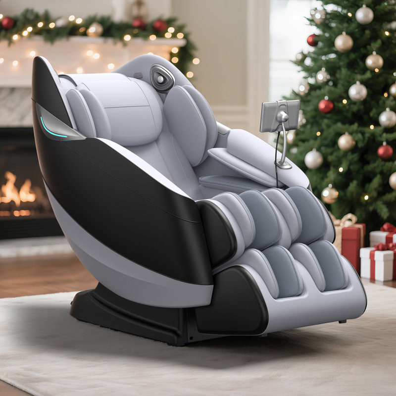  Nikolitsa 2026 Full Body 4D Massage Chair With SL-Track Roller And 28 Air Bags, 3 Zero Gravity Modes, Heat Therapy, Retractable Footrest With Foot Roller, Yoga Stretch, Shiatsu/Knead/Thai Massage, Bluetooth and AI Voice Control