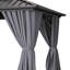 Pavillon de jardin en aluminium avec rideau et filet-88880168