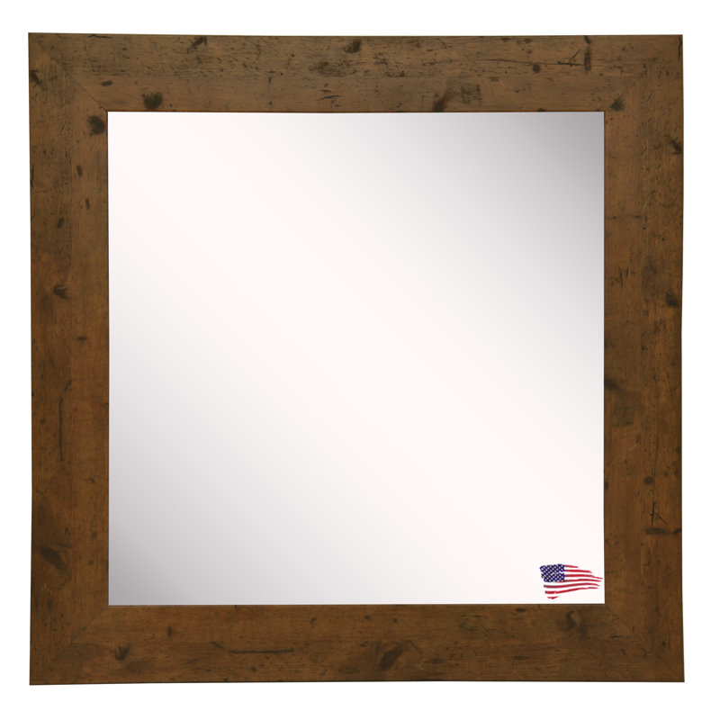 Ensemble de miroirs décoratifs 4 pièces Arlberg, Noyer clair