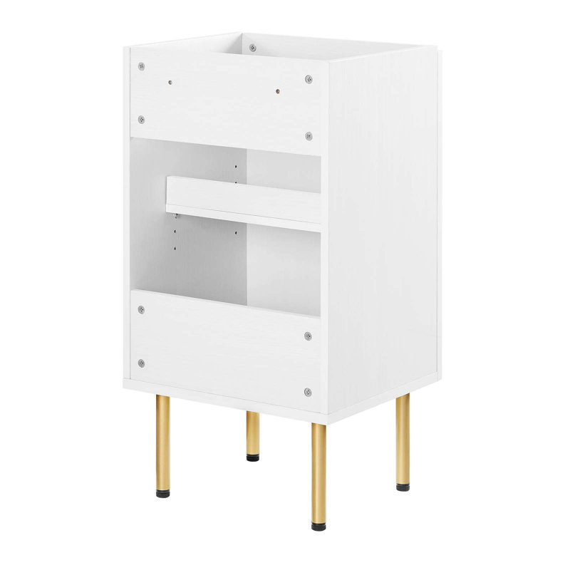 Base de meuble-lavabo simple 17 po. Modway, Blanc
