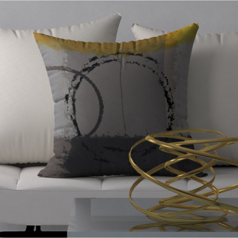  Housse et insert de coussin décoratif carré Assurez traitement, H 20 po x l 20 po