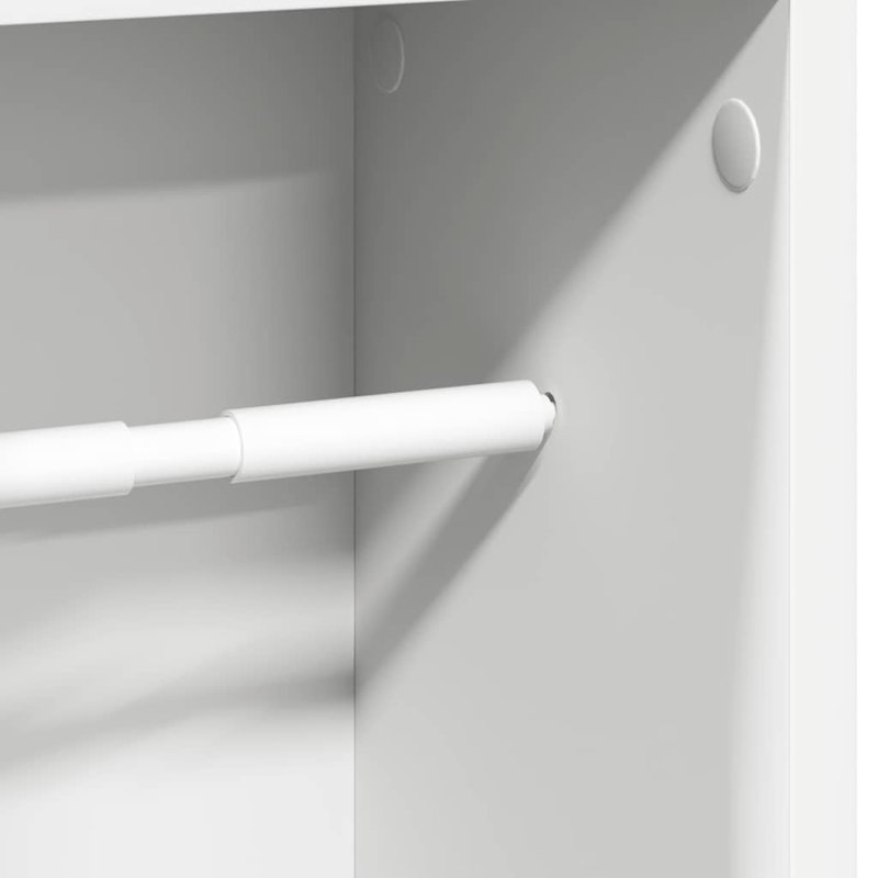 Bathroom Cabinet With Roll Holder 20.5X20x90 Cm, White