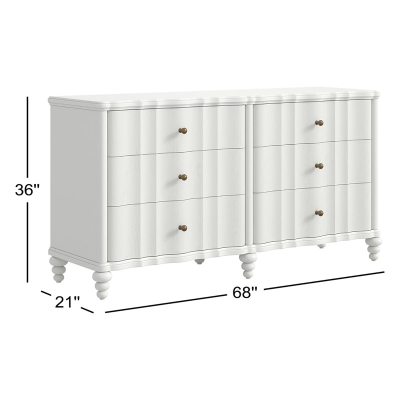 Haven 6 - Drawer Dresser, White