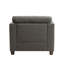 Chaise en lin gris anthracite Laurissa avec 3 coussins