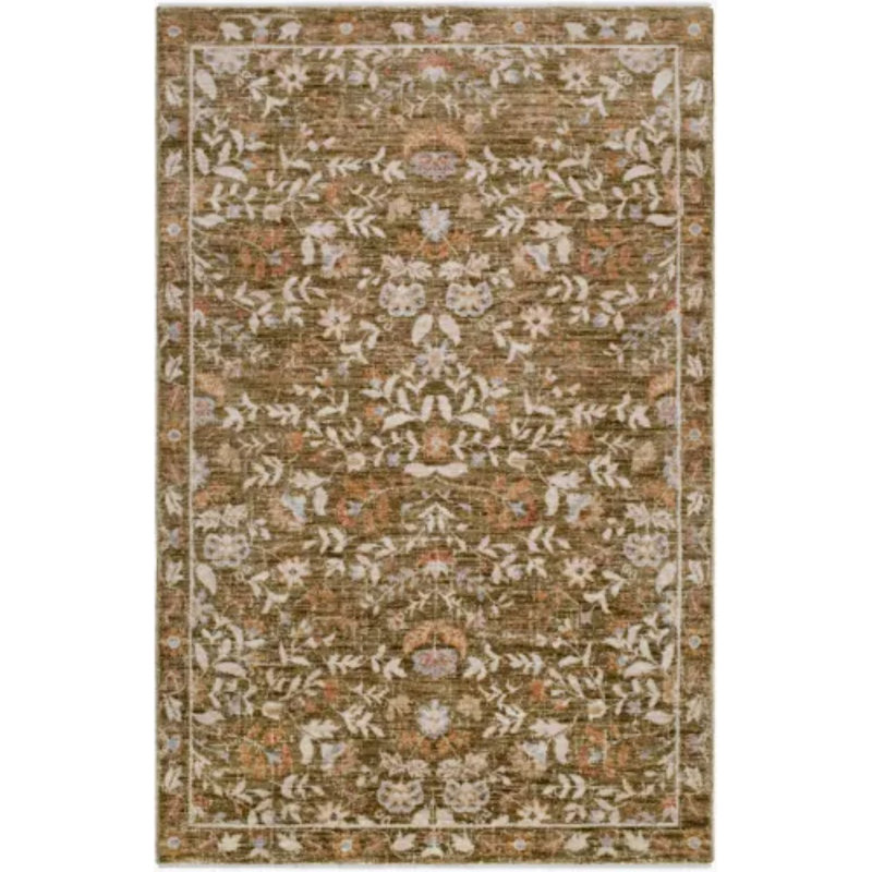Tapis tissé à la machine Francisco, Ivoire, brun clair, brun, brun clair, gris clair, Rectangle 7'10" x 10'