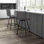 Tabouret de comptoir pivotant en similicuir