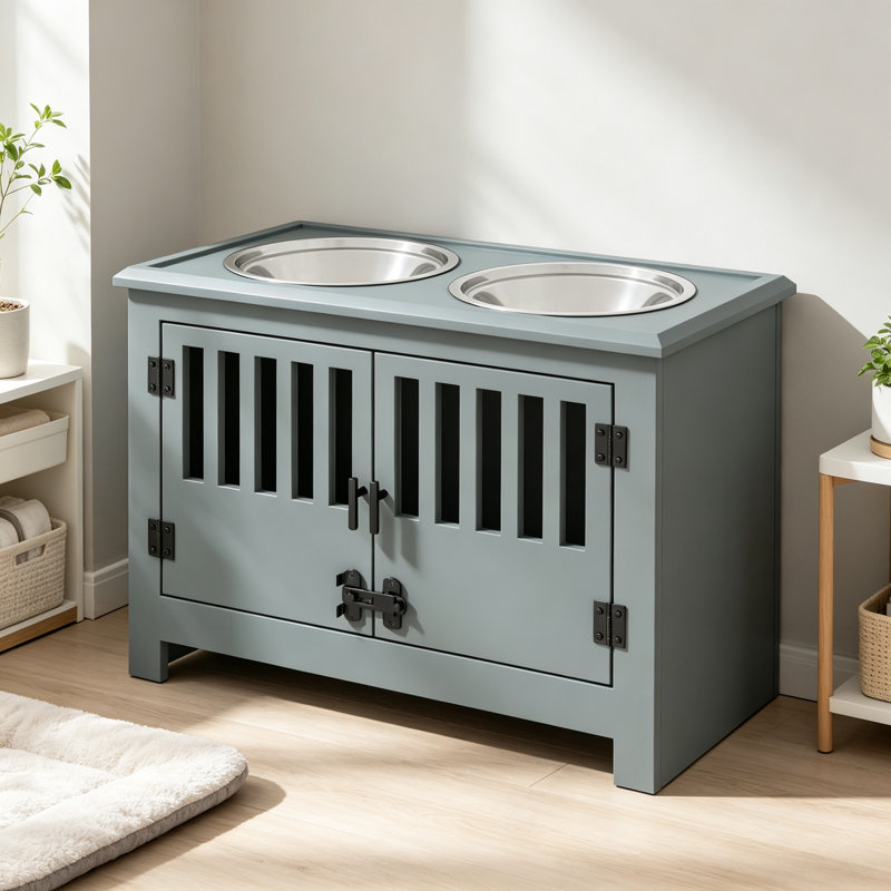 Armoire de rangement pour croquettes pour chien, Gray
