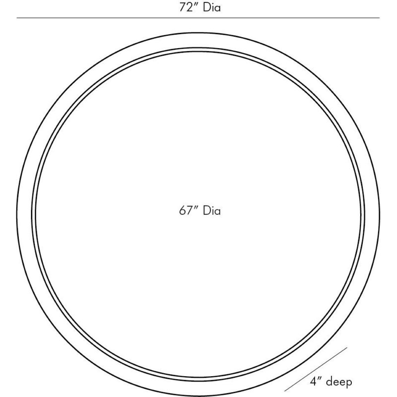 Lesley Large Mirror, White Wash