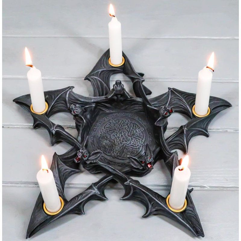 Jolyssa 2'' H Resin Tabletop Candelabra