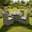 Windsor Firepit Dining Set in Mixed Gray-263427111