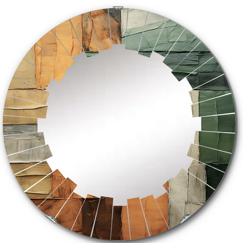 Mandora - Miroir mural moderne rond, 24 po x 24 po