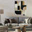 Toile noire et formes neutres, design par Kippi Leonard-462725994