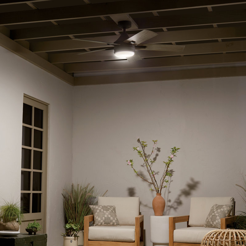 52-Inch Olde Bronze Ceiling Fan with LED Light and Remote