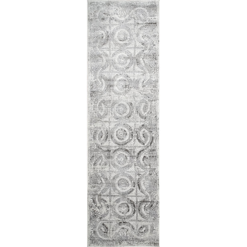 Altura Viscose Geometric Indoor Rug, Runner 2'2" x 7'7"