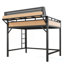 Structure de lit mezzanine pleine grandeur avec tablettes de rangement, panneau perforé, ports USB et lumières DEL-7921154-7921164